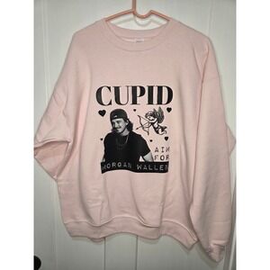 Morgan Wallen Cupid Aim For Morgan Wallen Pink Crewneck Sweatshirt Large